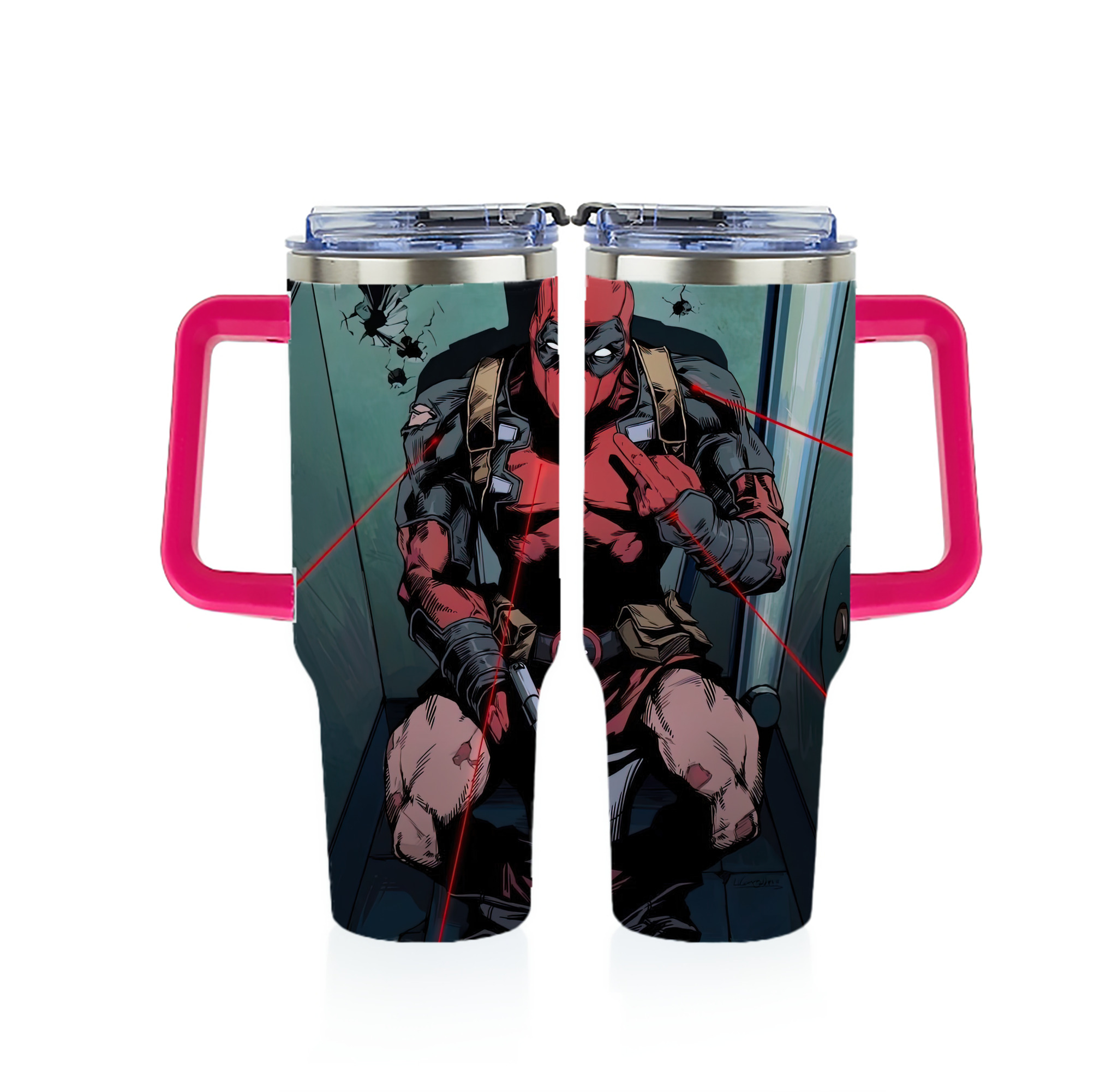 （画像用） Deadpool デッドプール 1200ｍLフルプリント車用タンブラー